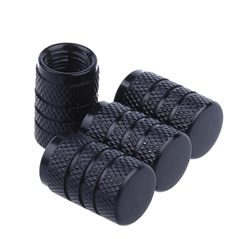 2 Blue Hexagonal Anodized Aluminum Valve Stem Caps – M6 For Motorcycle